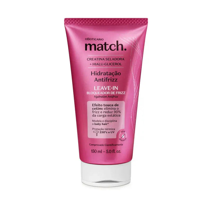 Leave-In Match Hidratação Antifrizz O BOTICÁRIO 150ml
