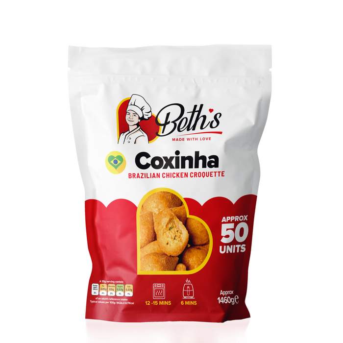 Coxinha Frita e Congelada BETH'S - Pacote com 50 Unidades