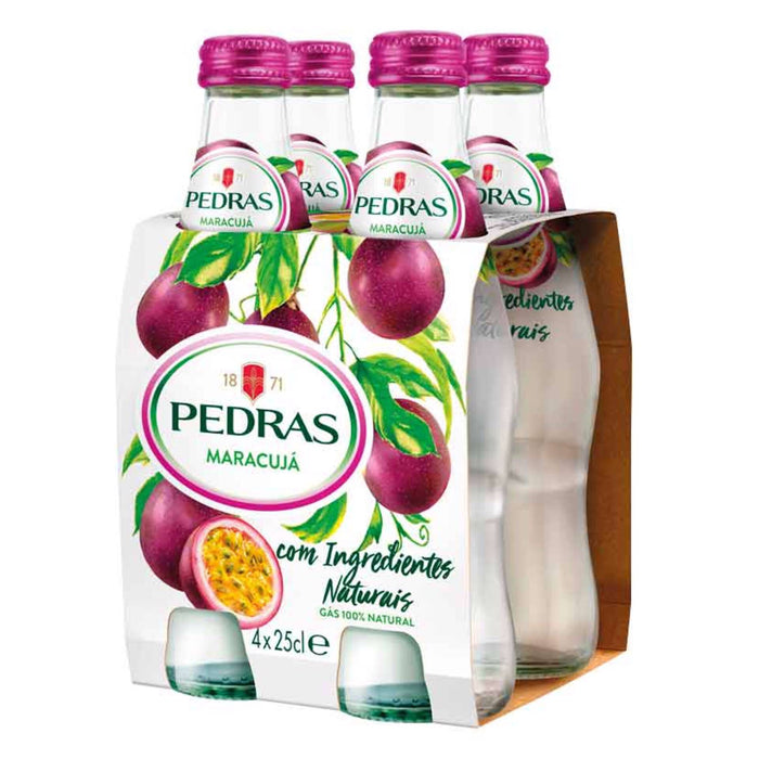 Agua com Gás Pedras - Sabor Maracujá 250ml x 4