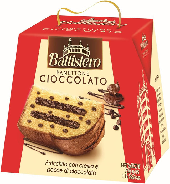 Panetone com Chocolate- Battistero -  Panetton filled with Chocolate Cream- 750g