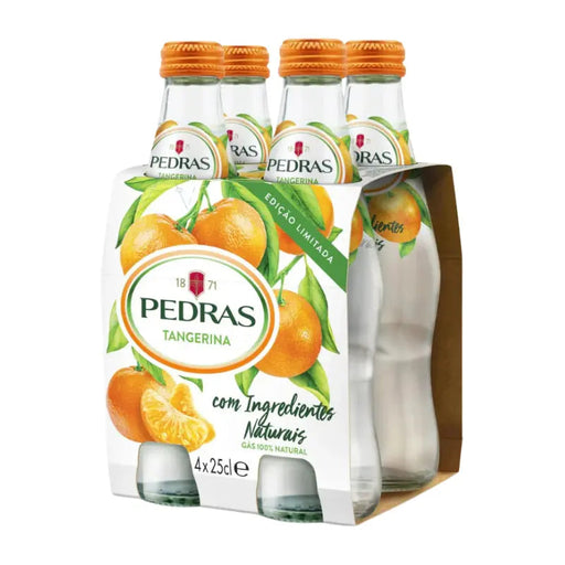 Agua com Gás Sabor Tangerina PEDRAS 250ml - Pack 4 unidades 