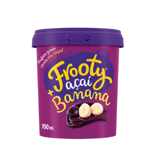 Açaí com Guaraná e Banana Congelado FROOTY - 700mL