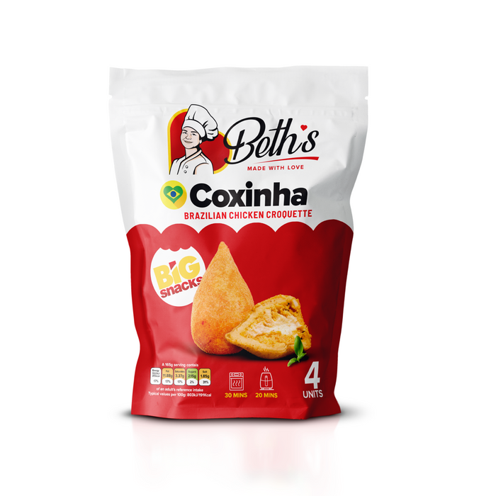 Coxinha de Frango Frita e Congelada BETH'S - Pacote com 4 Unidades