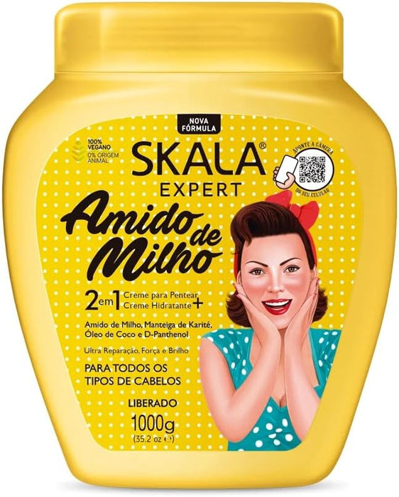 Máscara de Hidratação 'Amido de Milho' SKALA - 1000ml