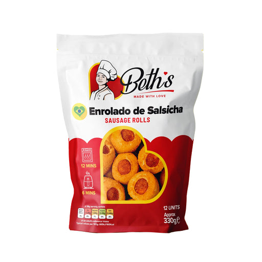 Enrolado de Salsicha Congelado BETH'S - Pacote com 12 Unidades 