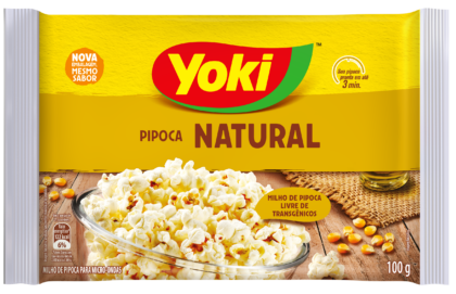 Pipoca para Microondas Natural / Microwave Natural Popcorn YOKI - 100g