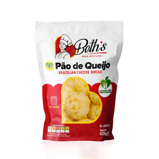 Pão de Queijo Congelado BETH'S 425g - Pacote com 15 Unidades 