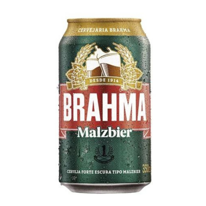 Cerveja Preta Lata Brahma MALZBIER / Black Beer Can 350ml