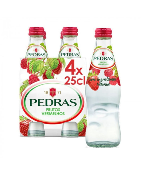 Água com Gás Pedras - Sabor Frutos Vermelhos 250ml x 4