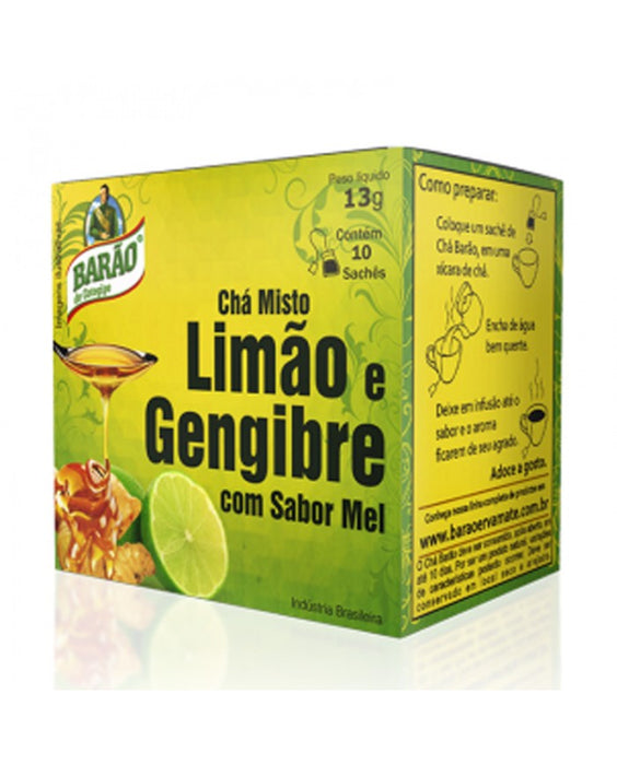 Chá de Limão, Gengibre e Mel Barão de Cotegipe 10x13g