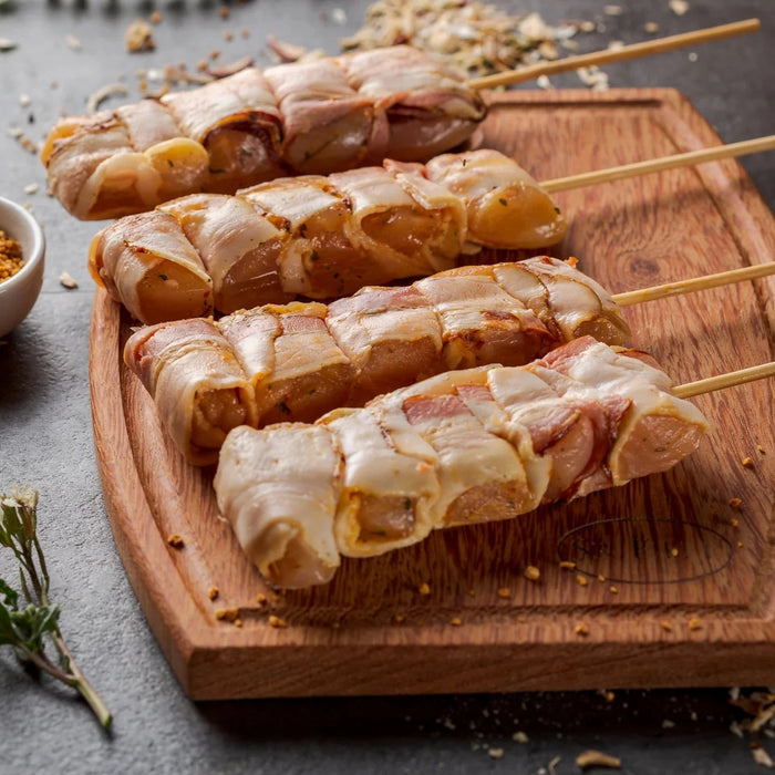 Espetinho de Frango com Bacon Marinado / Chicken with Bacon Skewer 500g