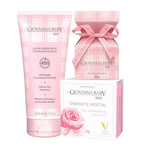 KIT GIOVANNA BABY CLASSIC  - Loção Hidratante 200ml + 1 Sabonete vegetal 90g + 1 colônia 20ml 