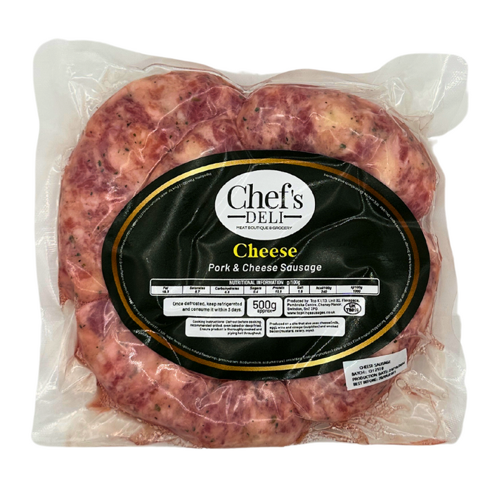 Linguiça de Queijo CHEF'S DELI 500g / Pork & Cheese Sausage