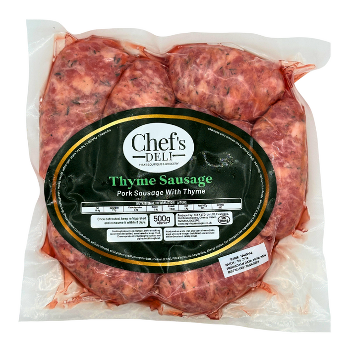 Linguiça de Tomilho CHEF'S DELI 500g / Pork Sausage with Thyme